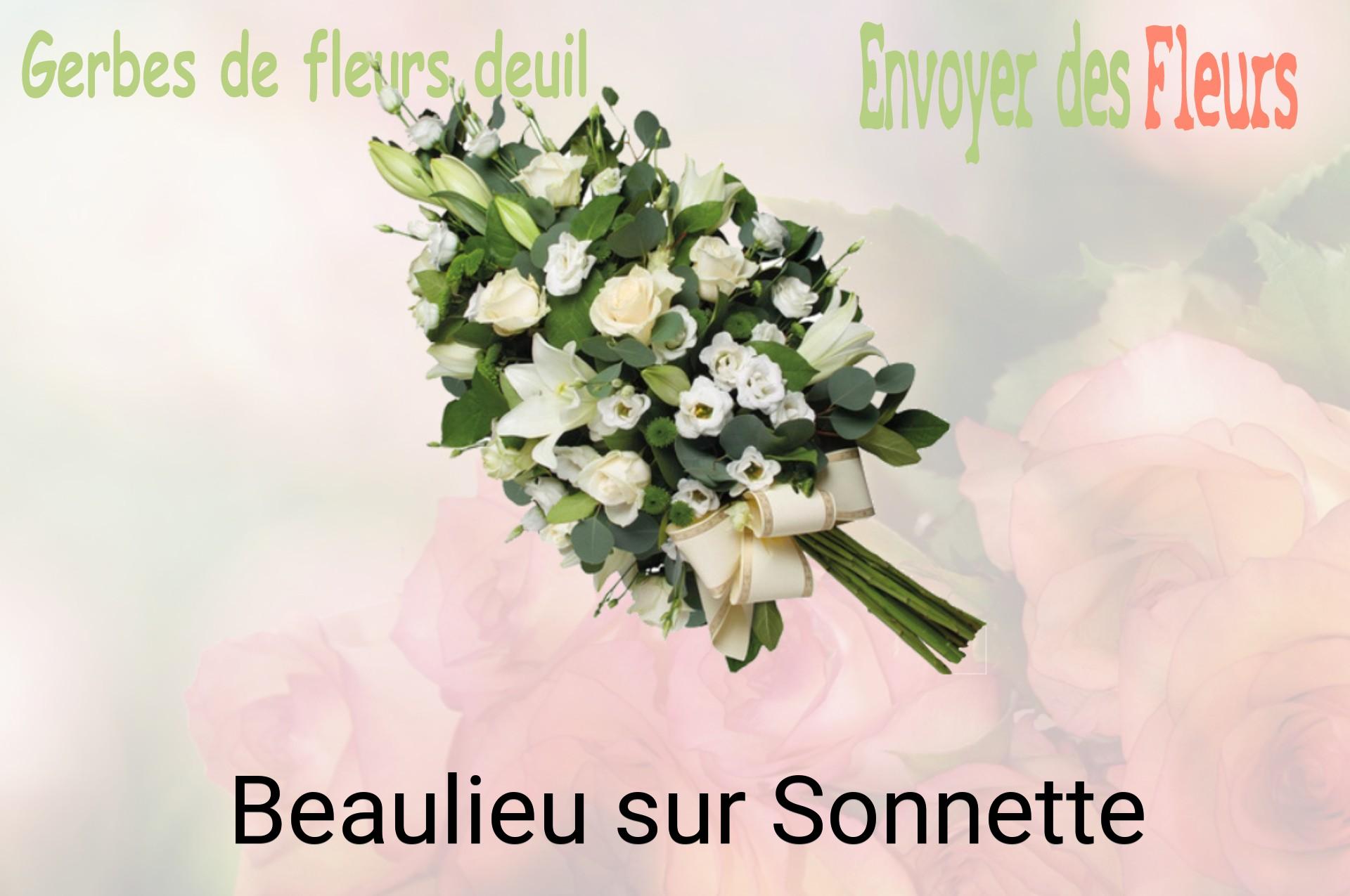 Gerbe de fleurs de deuil livrée à Beaulieu-sur-Sonnette